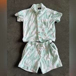 Volcom Mint Leaf Print Kids Pajama Set
